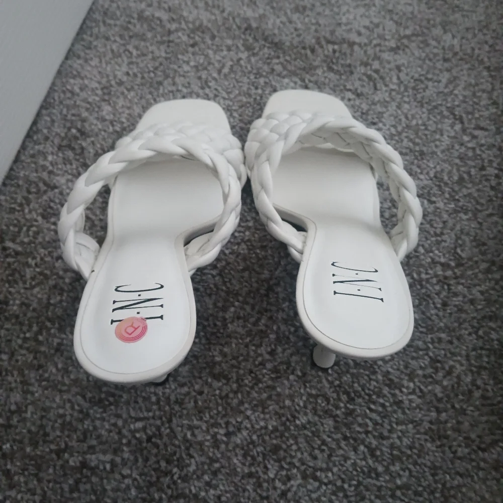 INC International Concepts White Braided Women's Sandals - Picture 2 of 4